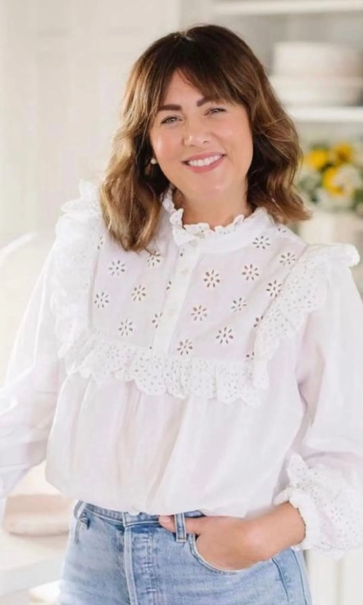 The Nilea Blouse by Part Two - White - PLUS