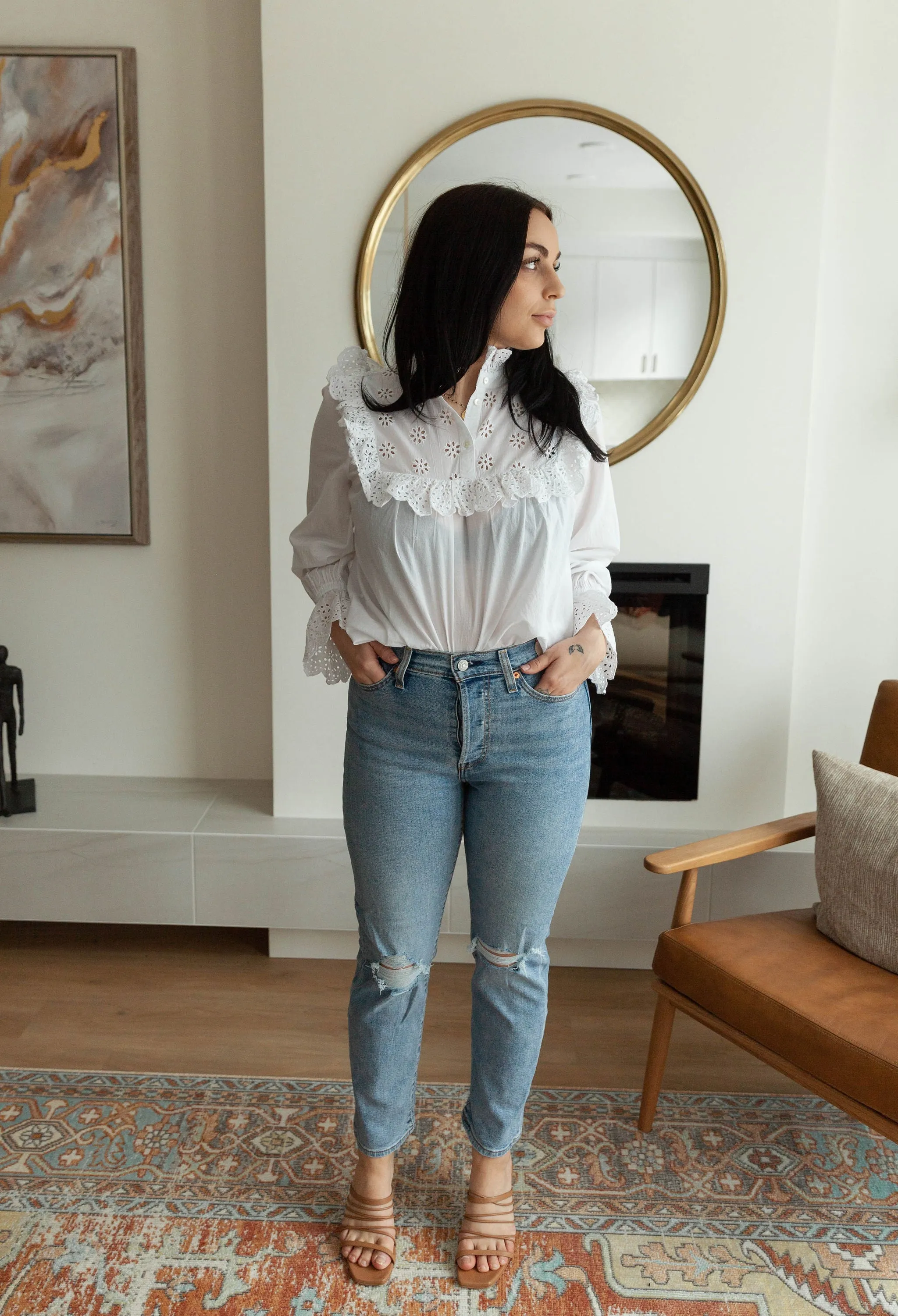 The Nilea Blouse by Part Two - White - PLUS