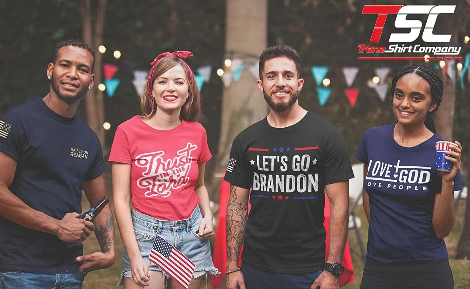 Trenz Shirt Company Flag Football USA Short Sleeve T-Shirt