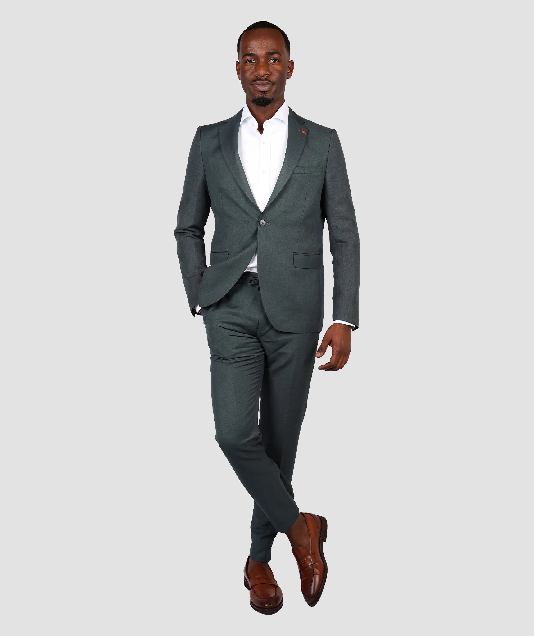 TWN Slim Fit Green Suit