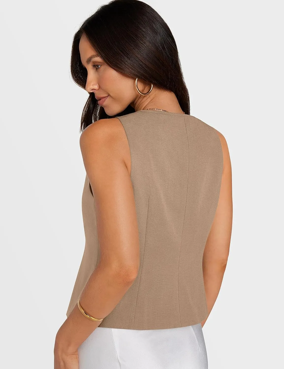 UEU Womens Tie Front Vest Top Bow Open Front Crop Tank Tops Summer Casual Sleeveless Shirt 2025 Y2K Trendy Outfits