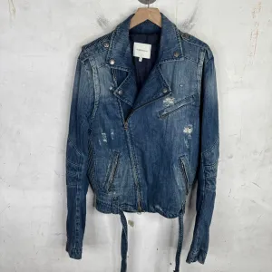Vintage Balmain Denim Biker Jacket