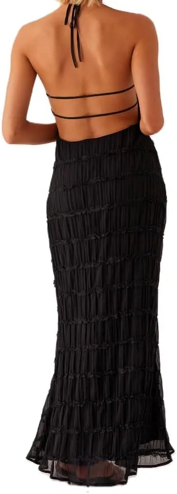 Women Backless Maxi Beach Dress Spaghetti Strap Halter Smocked Long Dress Flowy Vacation Sundress