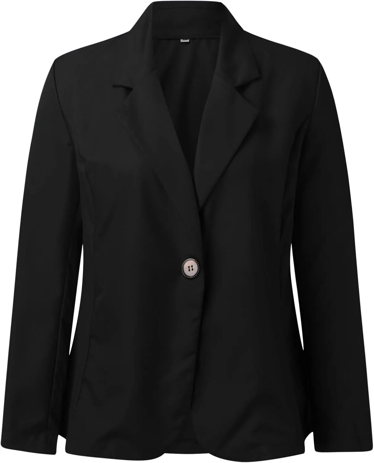 Women Office Work Suit Jacket Solid Single Button Lapel Long Sleeve Slim Suit Temperament Blazers Coat for Ladies