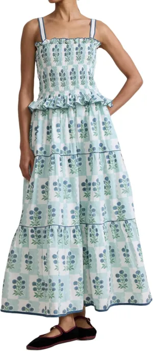Women Tie Shoulder Boho Maxi Dress Floral Flowy A Line Long Sundress Summer Y2k Smocked Bohemian Midi Dresses