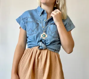 Wrangler Frayed Denim Top