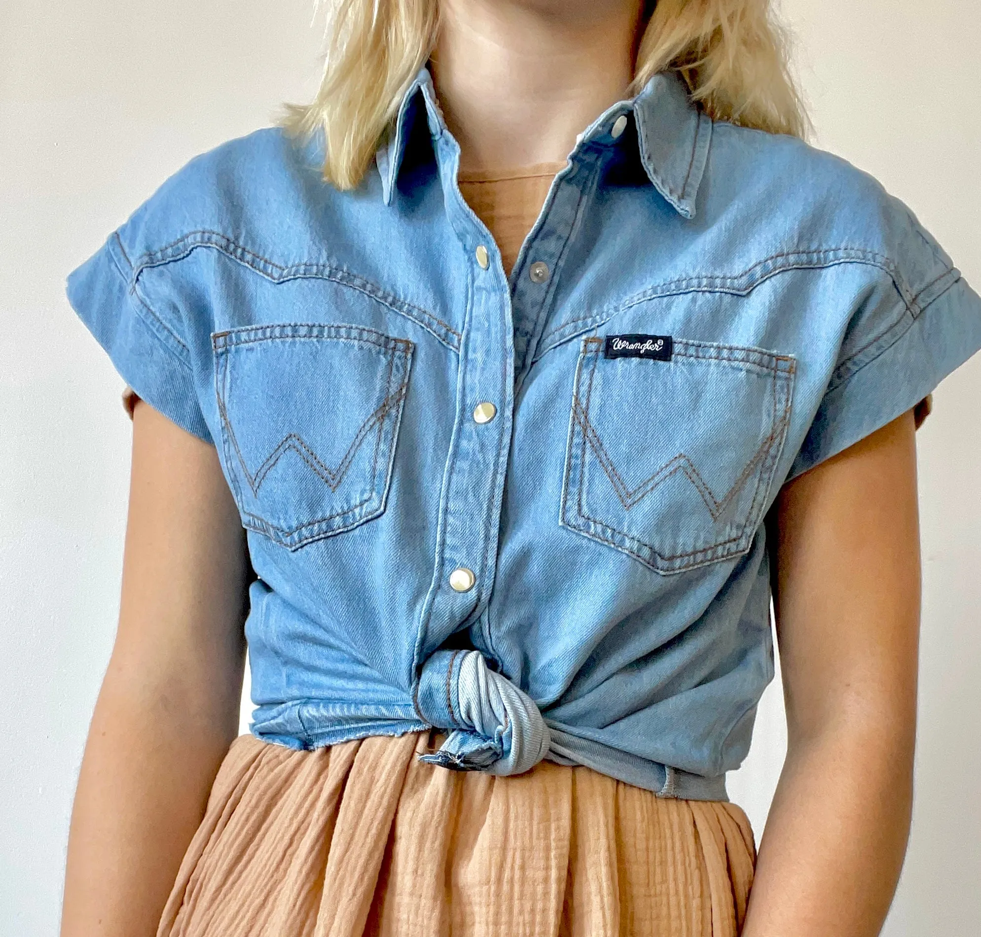 Wrangler Frayed Denim Top